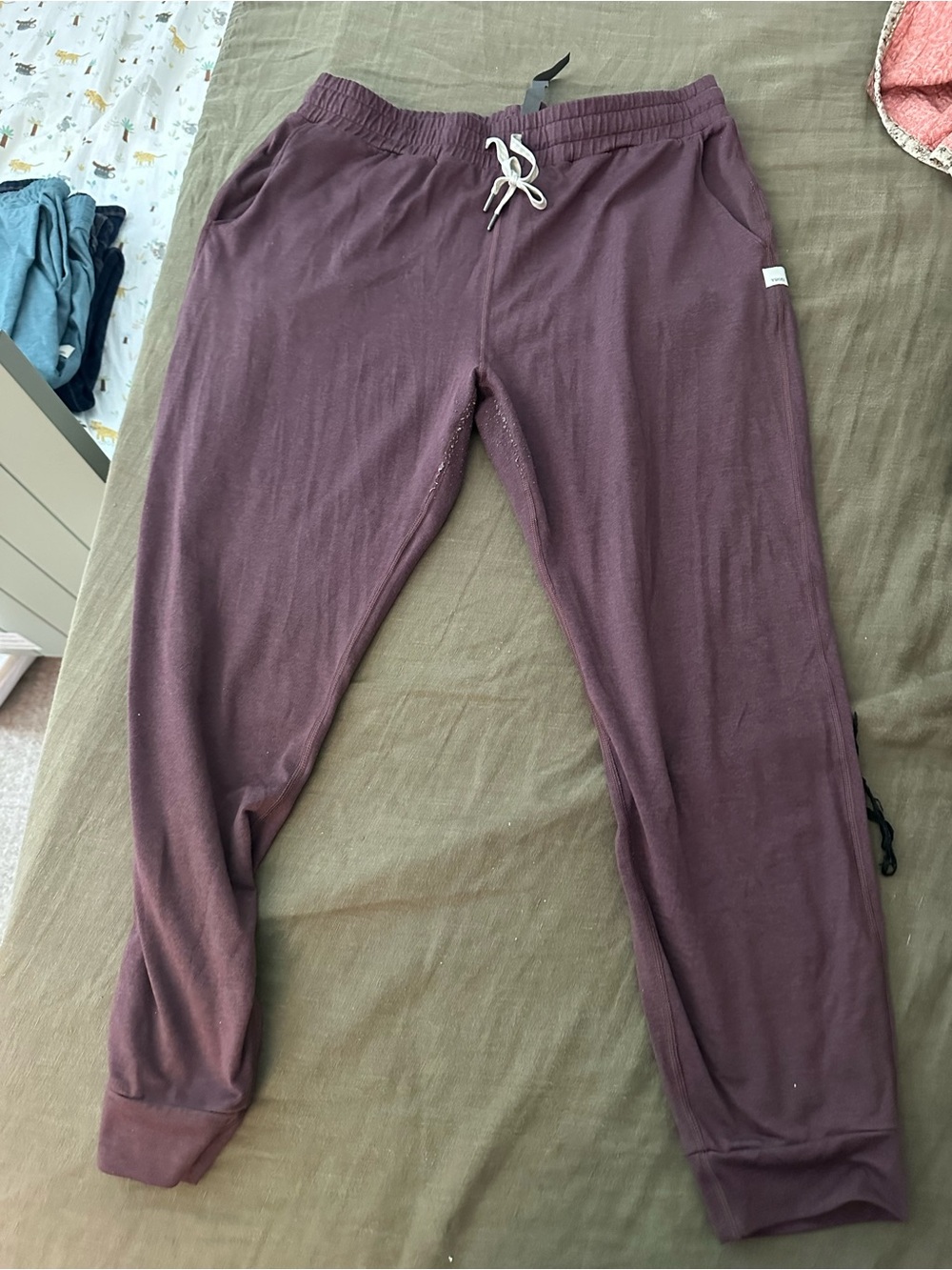 Vuori Maroon Drawstring Joggers-Womens
